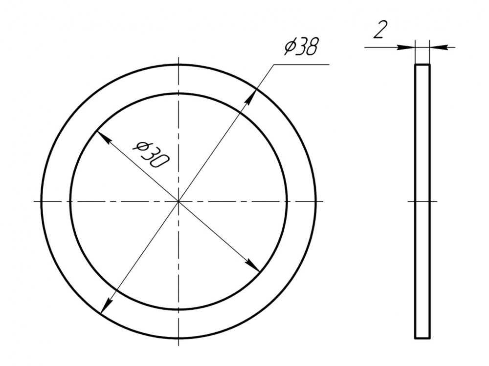 АНИ  M020  Прокладка плоская для сифона 1"1/4 (в упак. 30шт)