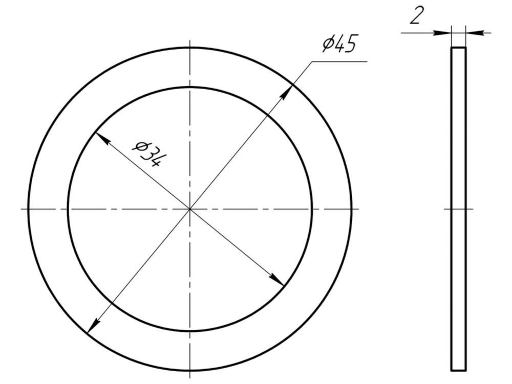 АНИ  M022  Прокладка плоская для сифона 1"1/2 (в упак. 30шт)