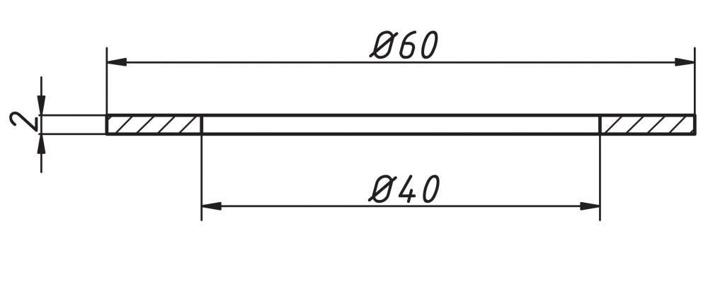 Прокладка решетки бел. Ф40 ОРИО П-1000 (100/1уп-20шт.)