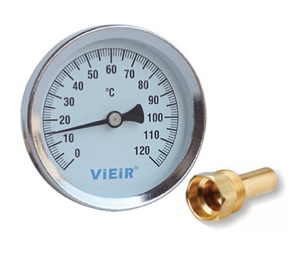 Термометр горизонтальный Ф63мм 1/2 х 120"С ViEiR (100шт)