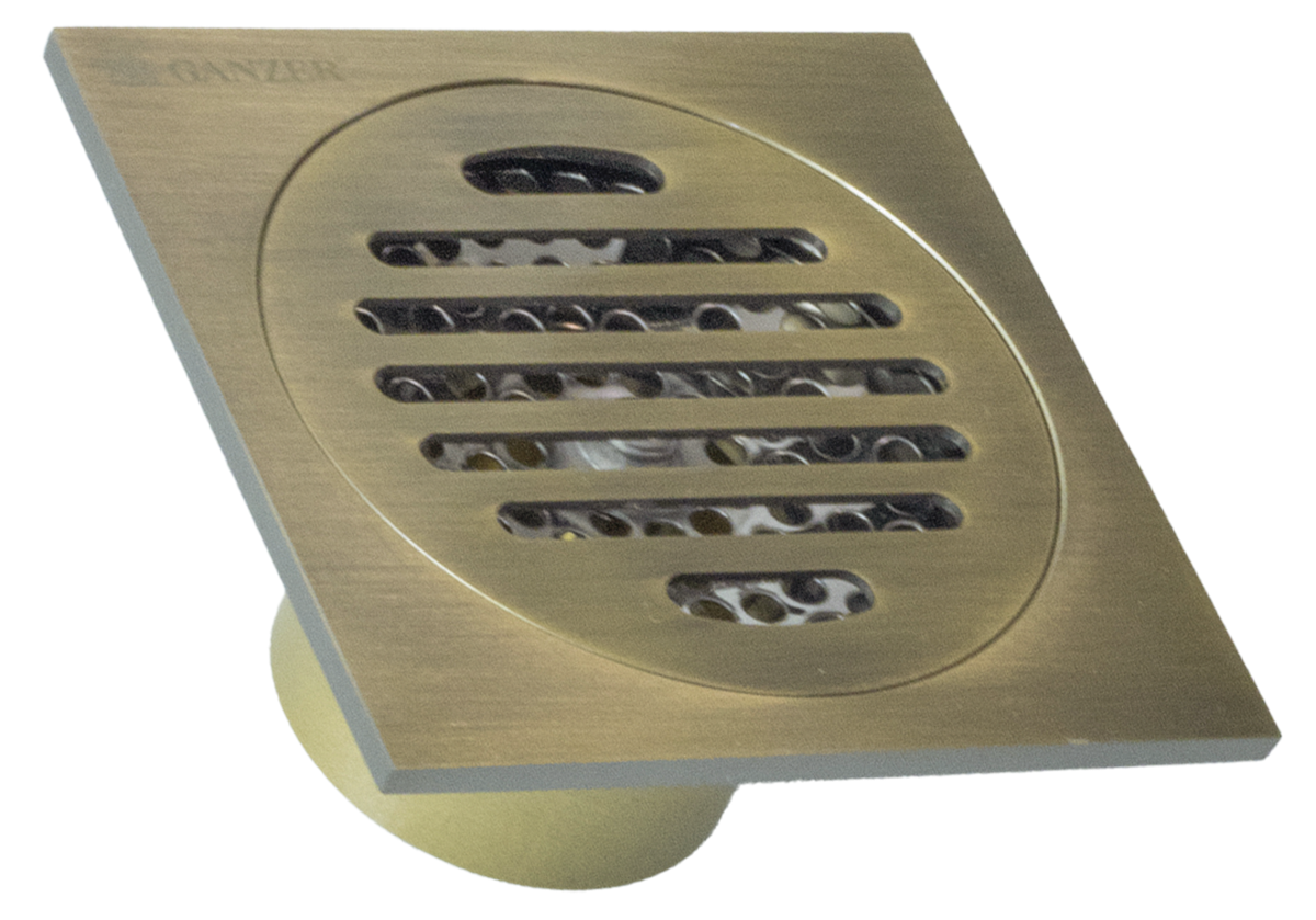 Трап прямой 10 х 10  (БРОНЗА)  GANZER  (60/1шт)