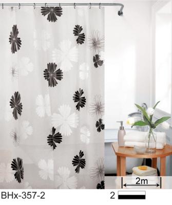 Штора для ванной (180*180см) (ЦВ. БЕЛ.,ЧЕР.)  САВОЛ  (50/1шт)