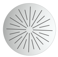 18430 Тропическая лейка, круглая 32см (ХРОМ)  GANZER  (6/1шт)