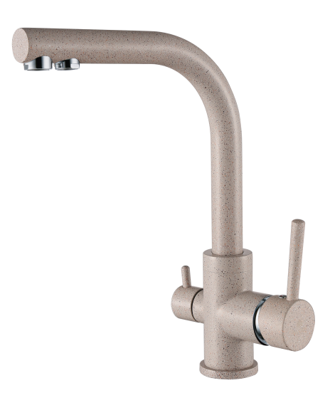 16025-M Смеситель для кухни на две воды GANZER  (10/1шт)  Л/К