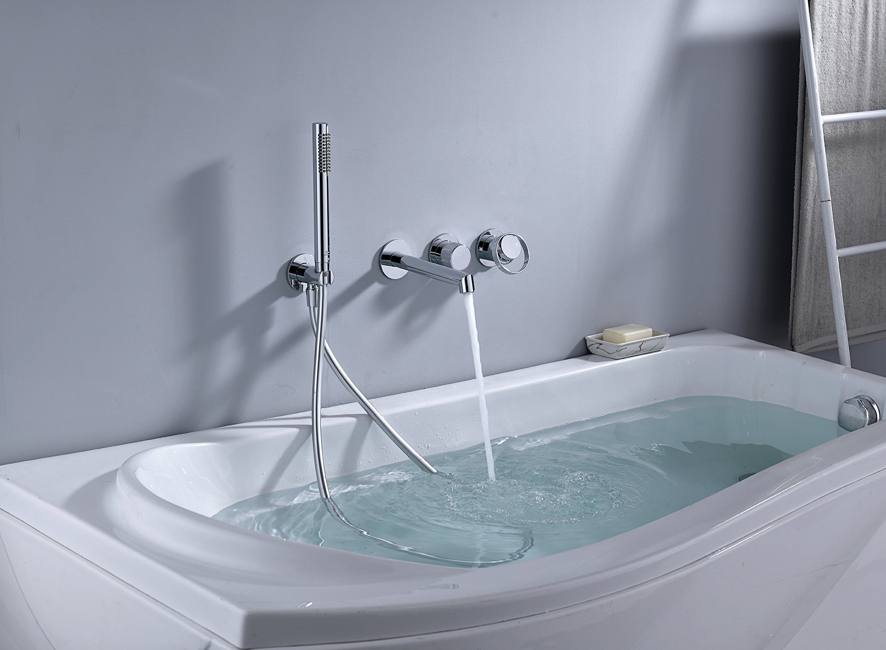 19134 Встроенный смес. для ванны  (ХРОМ) GANZER  (6/1шт)