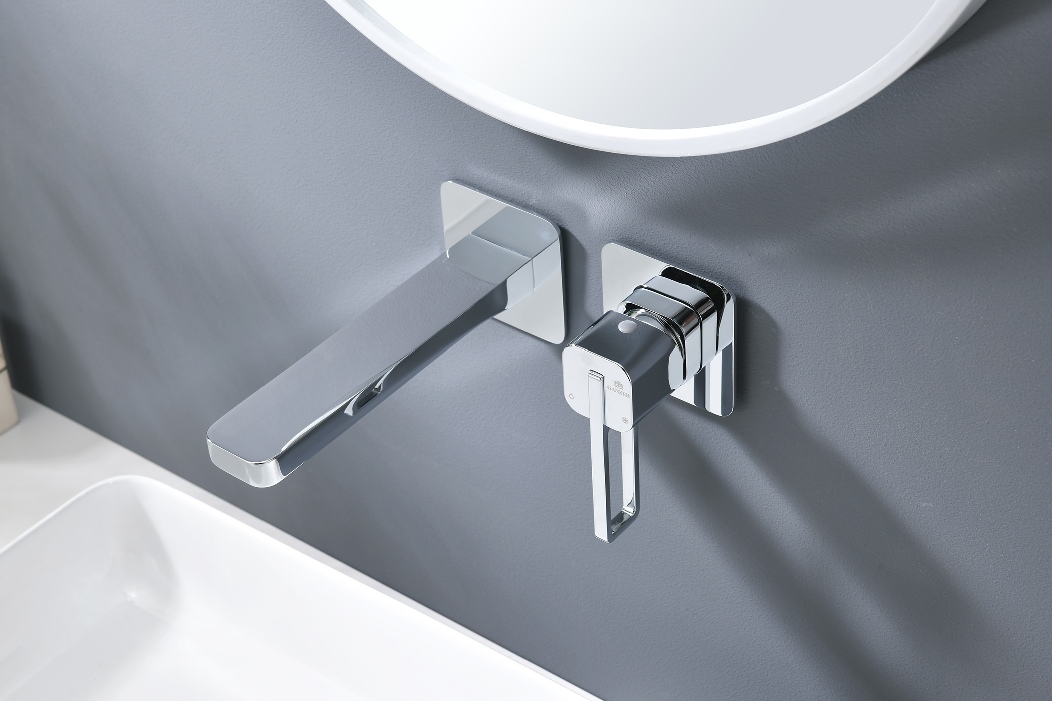 12144 Встроенный смес для рак. (ХРОМ) GANZER  (10/1шт)