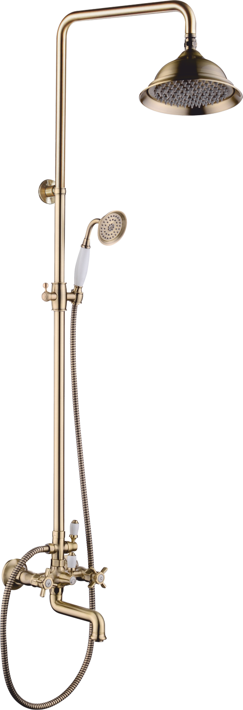 15161-D Двухвент душевой релинг БРОНЗА  GANZER  (4/1шт)