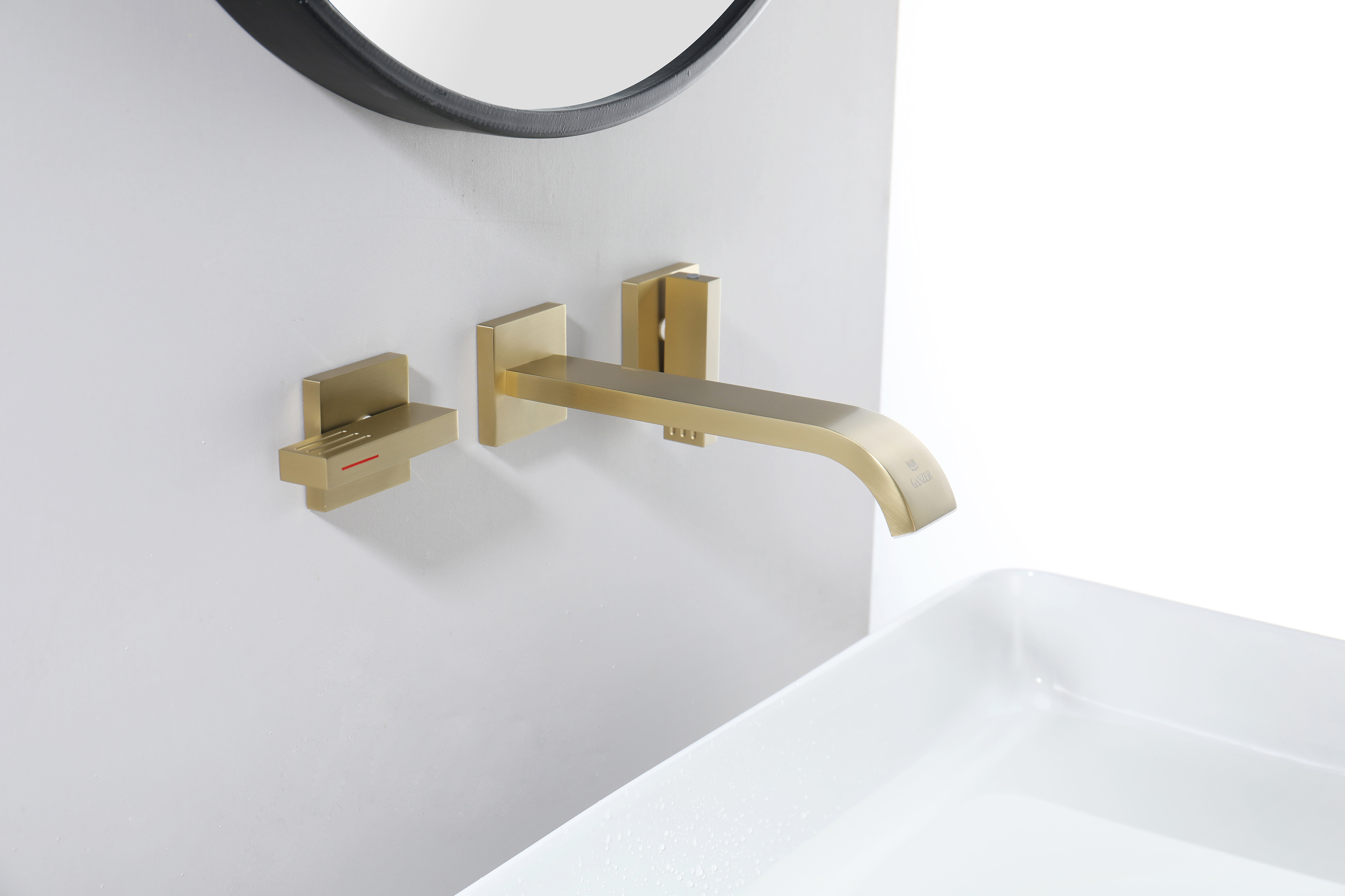 01144-S Смеситель встраиваемый для раковины (Мат. Золото) GANZER (8/1шт)