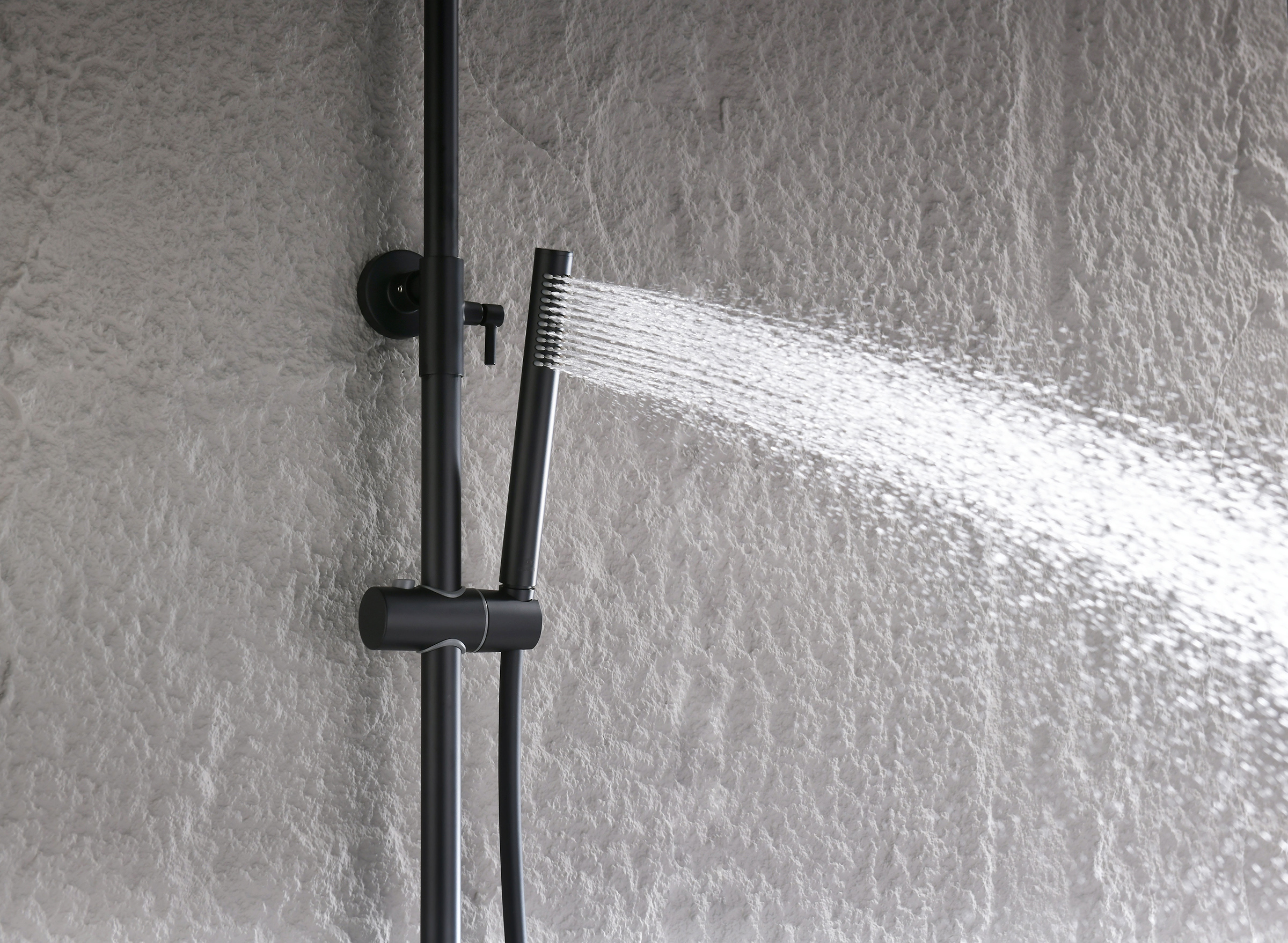 19170-C Душевая система с термостатом (ЧЕРНЫЙ) GANZER (5/1шт)