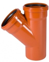ПВХ  РЫЖИЙ  тройник Ф110х110х45*  ViEiR  (20/10шт)