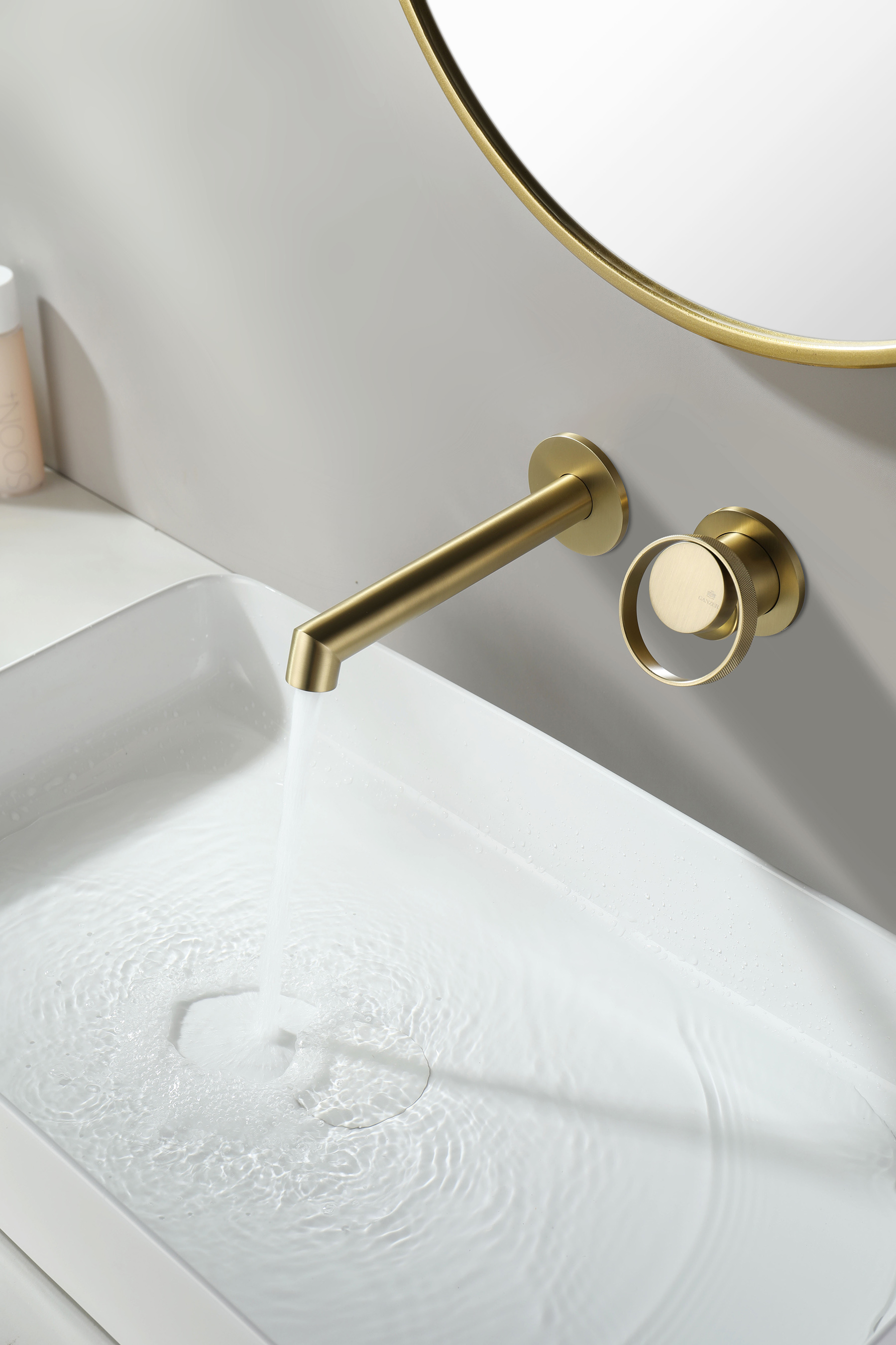 19144-S Встроенный смес для рак. (Мат. Золото) GANZER   (10/1шт) 