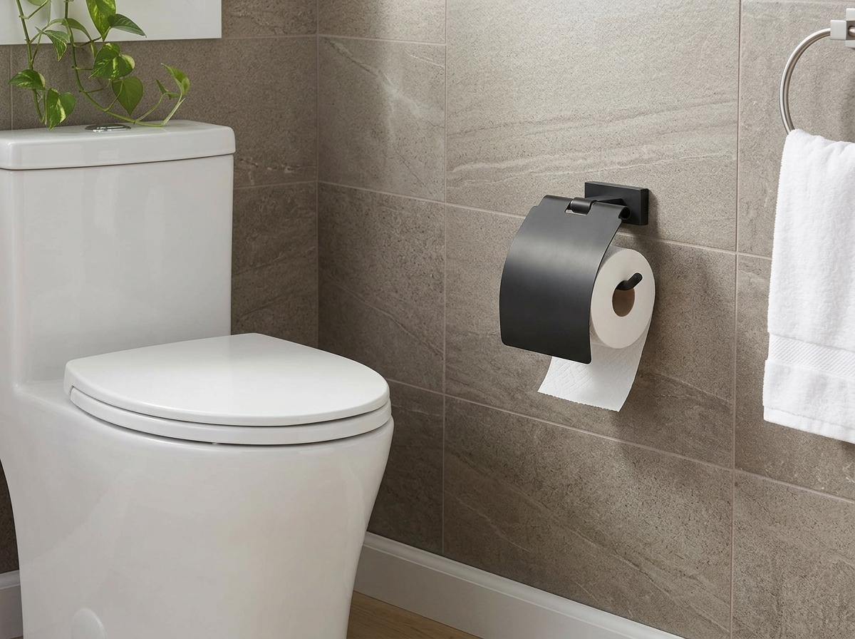 88030-C Б/держатель с крышкой (ЧЕРНЫЙ) GANZER (20/1шт)