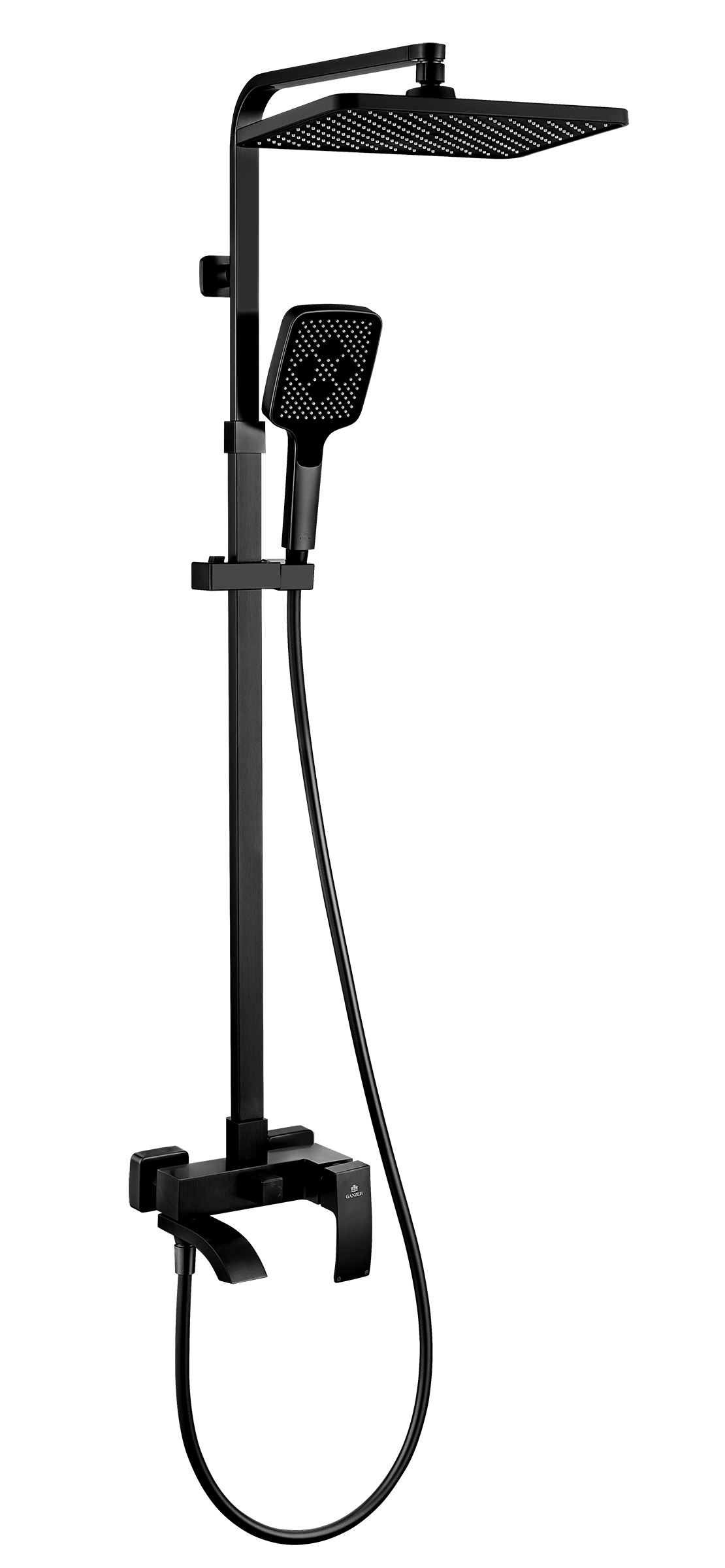 44161-C Душевая система (ЧЕРНЫЙ) GANZER (5/1шт)