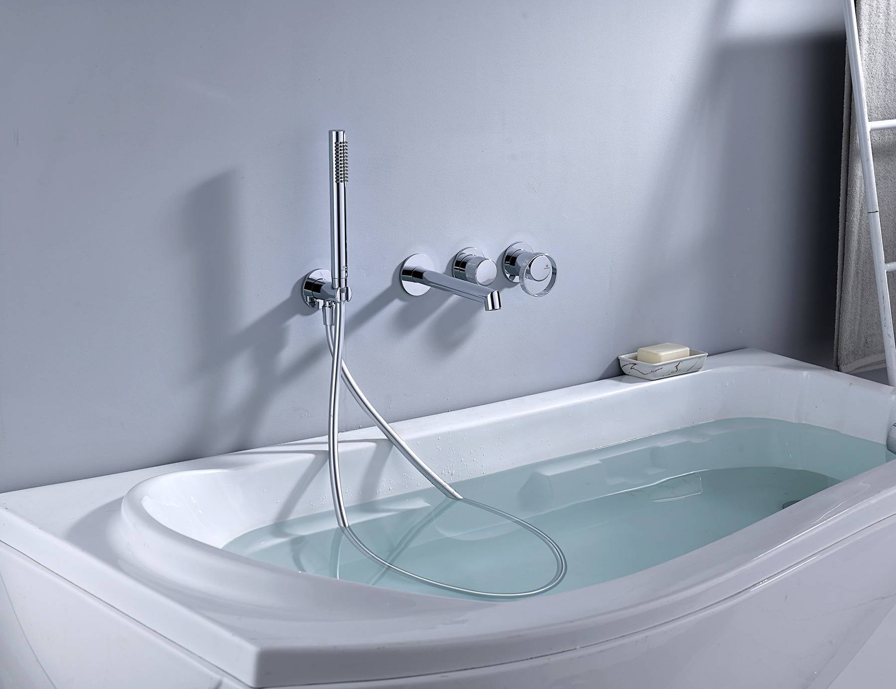 19134 Встроенный смес. для ванны  (ХРОМ) GANZER  (6/1шт)