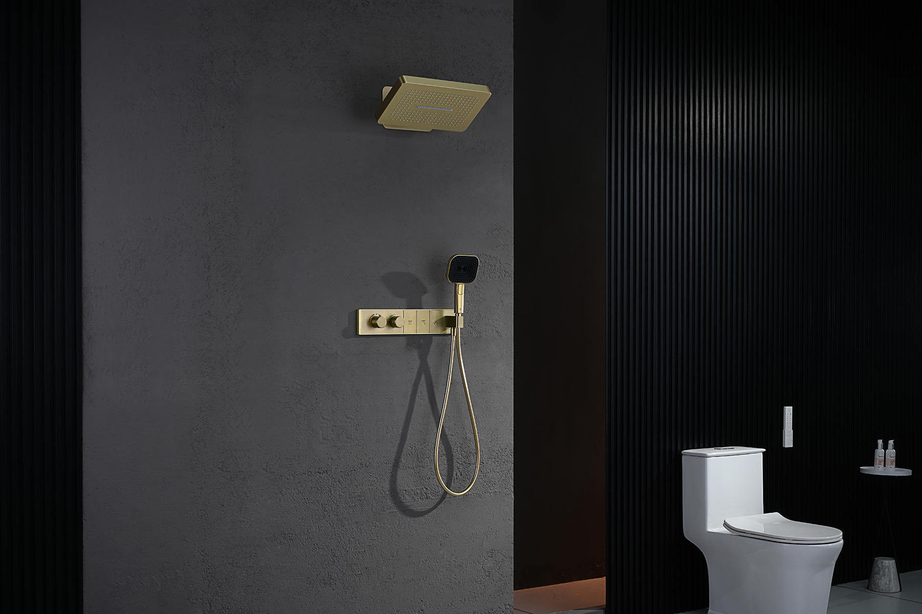 55164-S Встроенный смес для душа с 2-функ. (Мат. Золото) GANZER  (2/1шт)