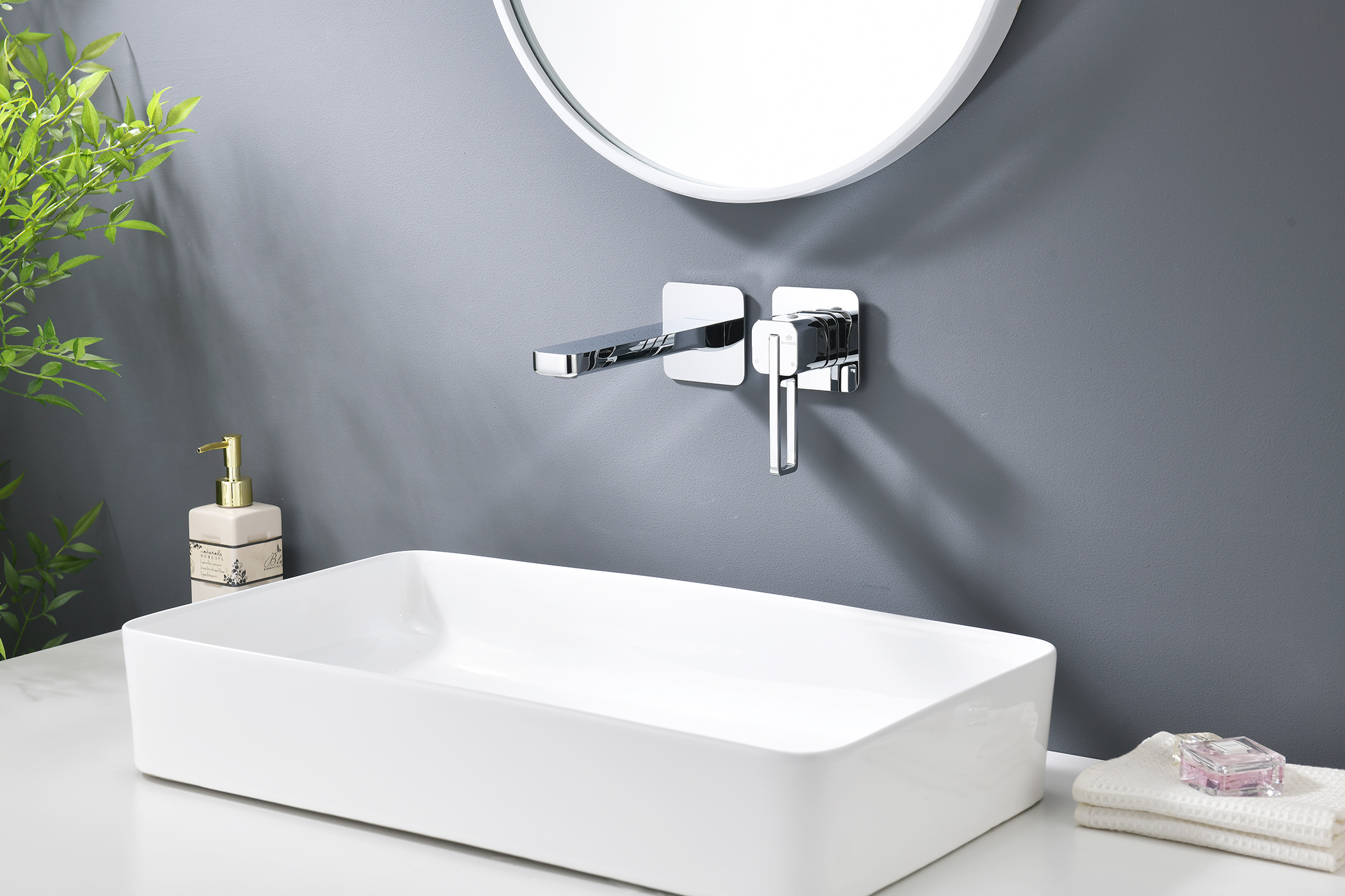 12144 Встроенный смес для рак. (ХРОМ) GANZER  (10/1шт)