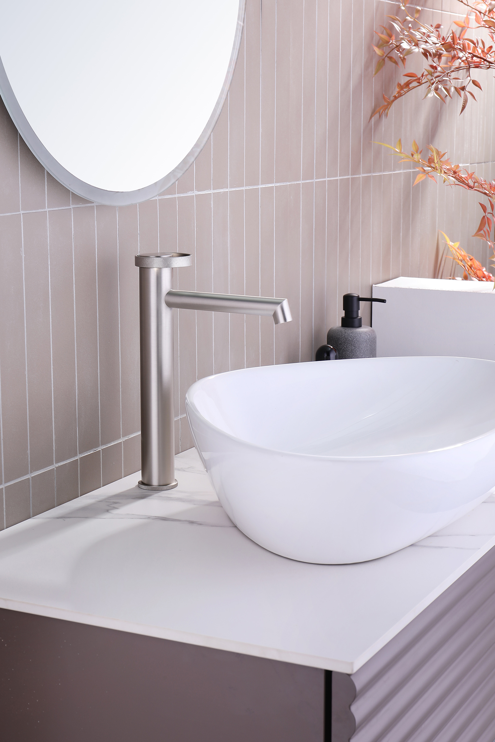 19112-G Смеситель од. для раковины-чаши (САТИН) GANZER (10/1шт)