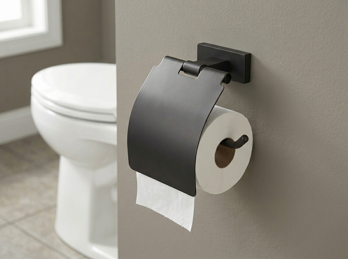 88030-C Б/держатель с крышкой (ЧЕРНЫЙ) GANZER (20/1шт)