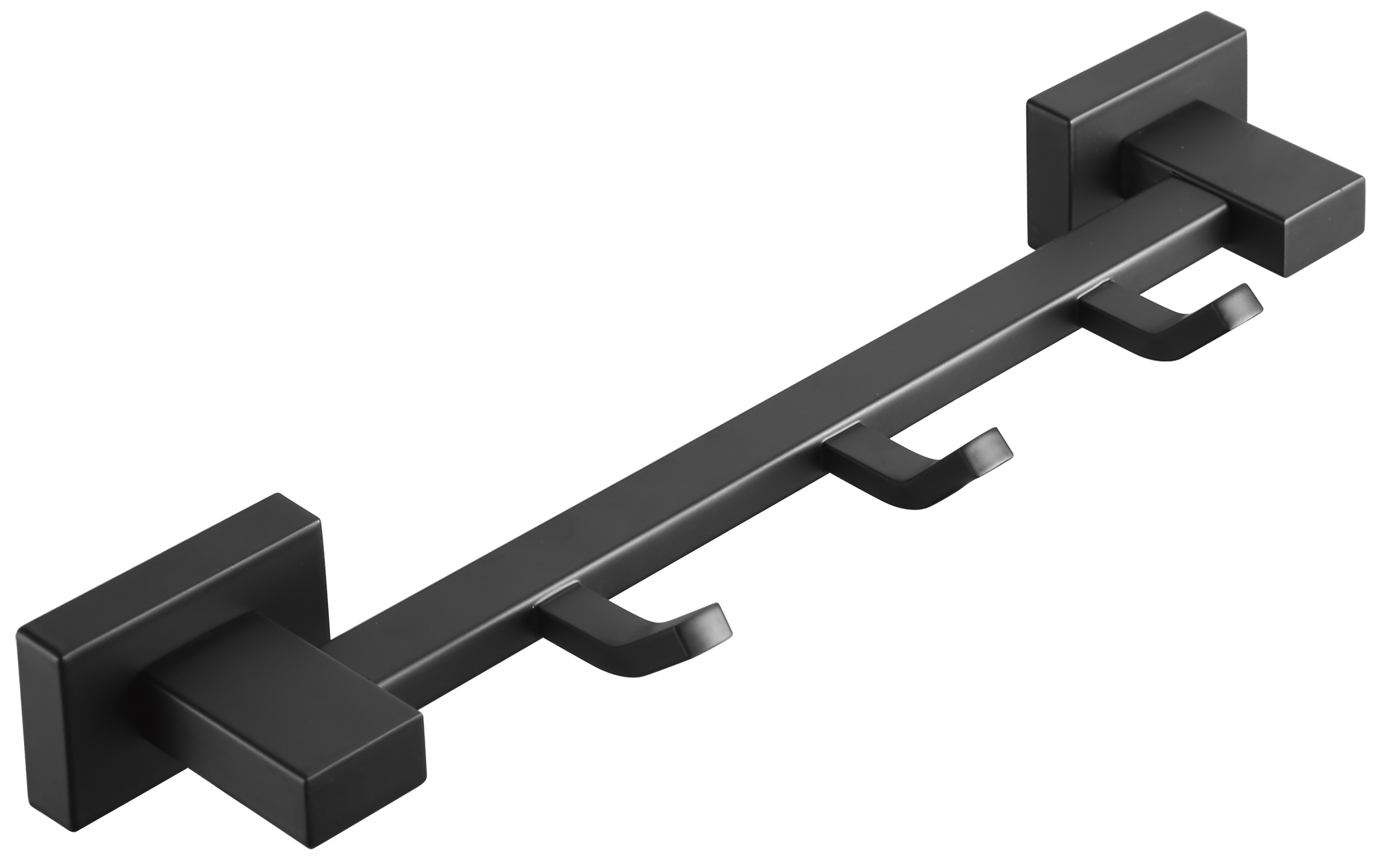 5014-C Вешалка для полотенца с 3-я крючками (ЧЕРНЫЙ) ViEiR  (30/1шт)