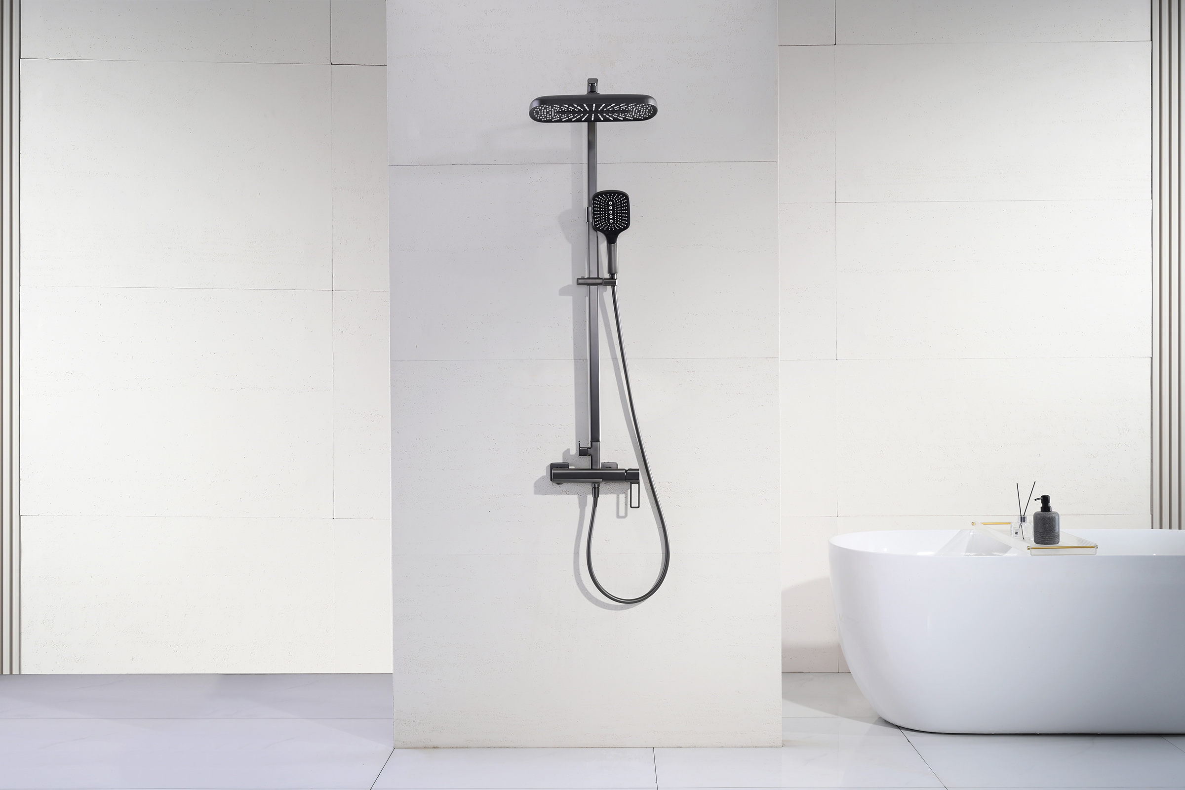 12163-Q Душевая система (ГРАФИТ) GANZER (5/1шт)