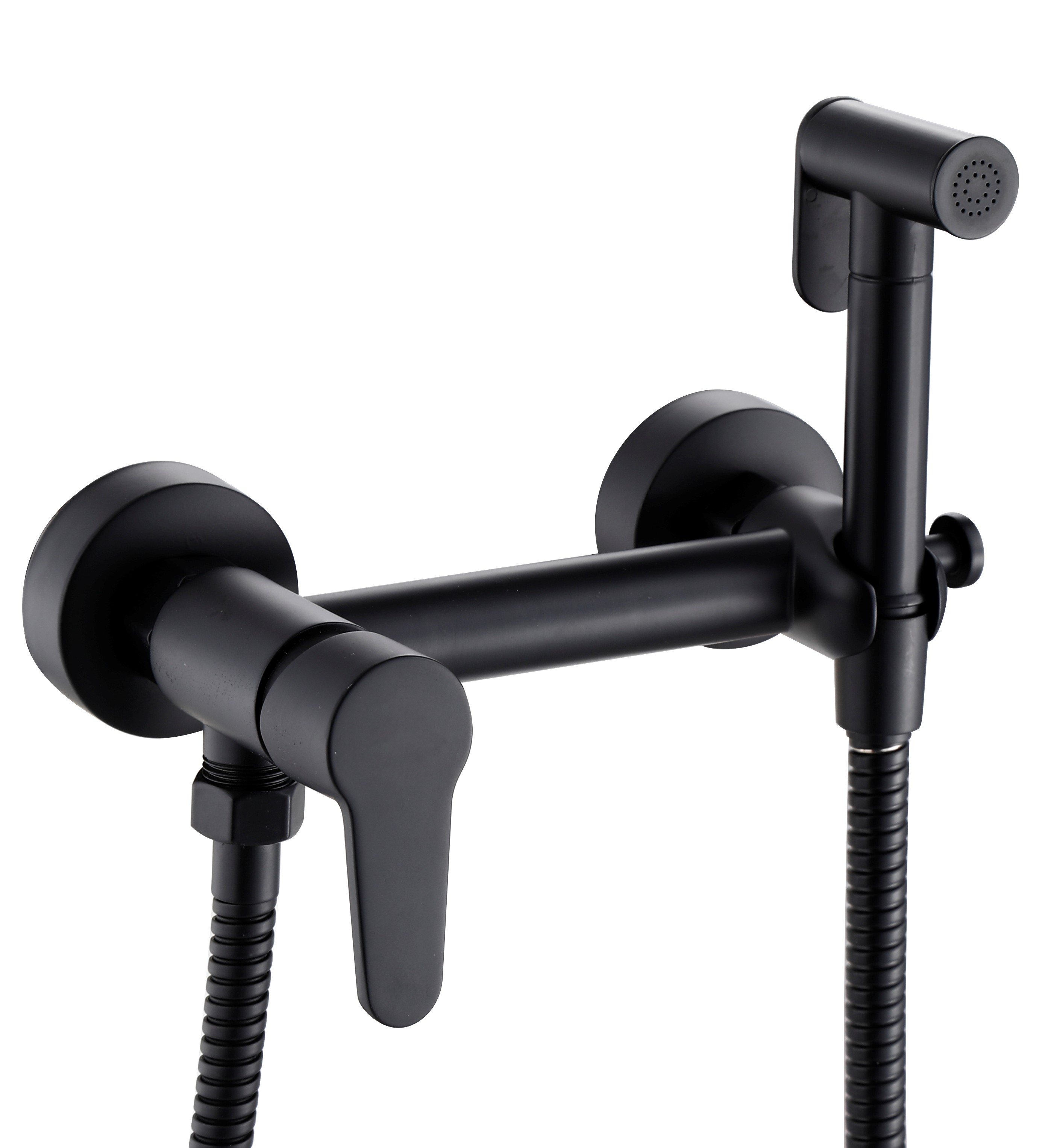 62202-C Комплект для гиг. душа (ЧЕРНЫЙ) круглый Hansen (10/1шт)