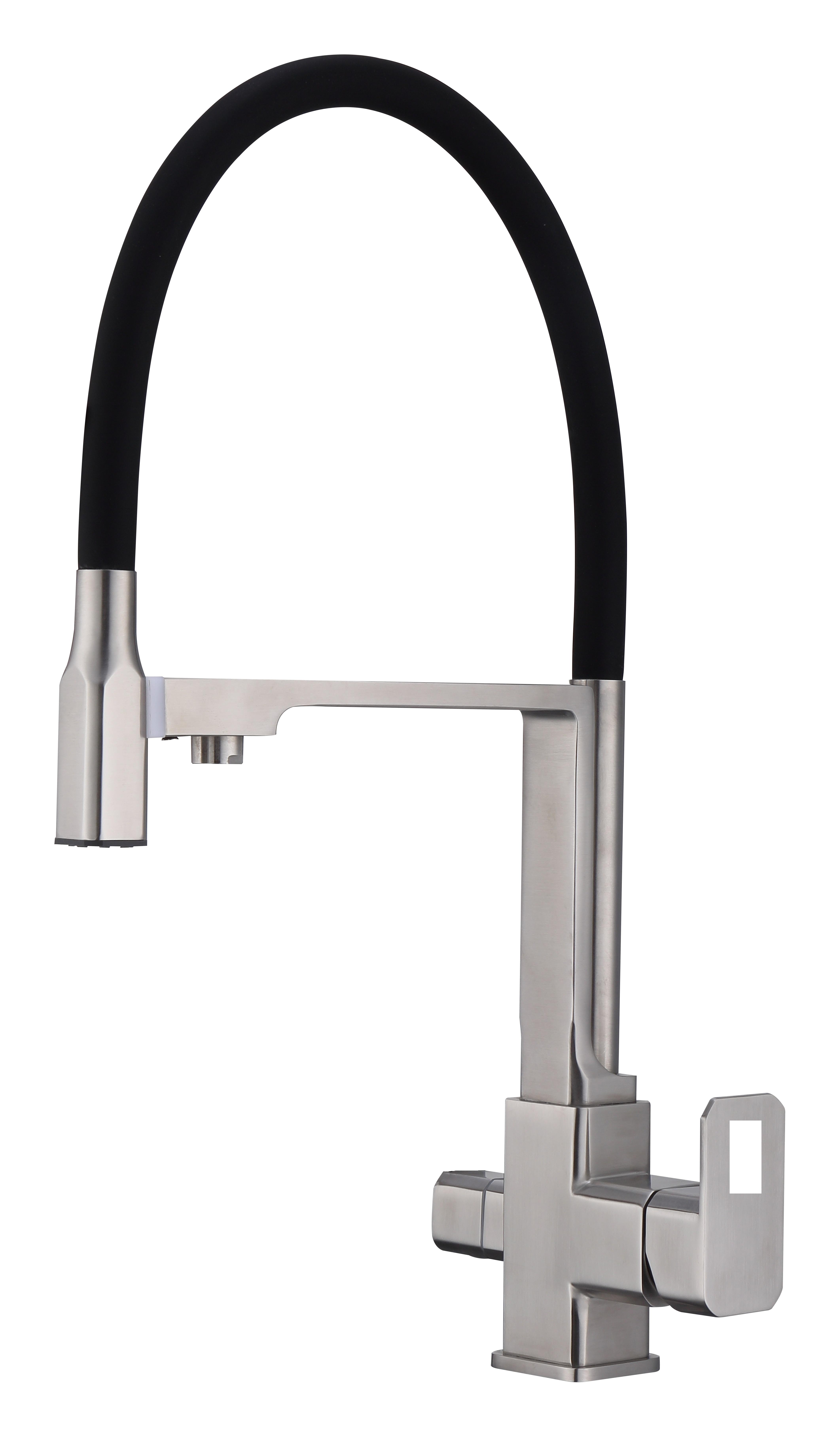 15059-G Смес. для кухни под фильт., МАГНИТ. (САТИН+ЧЕР.) HANSEN (8/1шт)