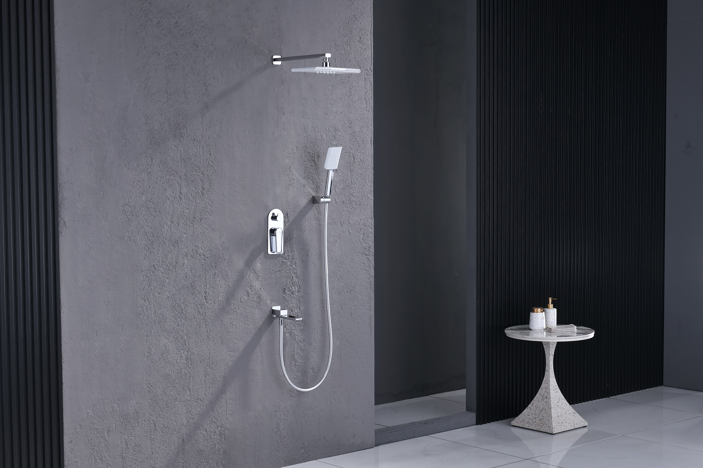 02165 Смеситель встраиваемый для душа с 3-функ. (ХРОМ) GANZER (6/1шт)