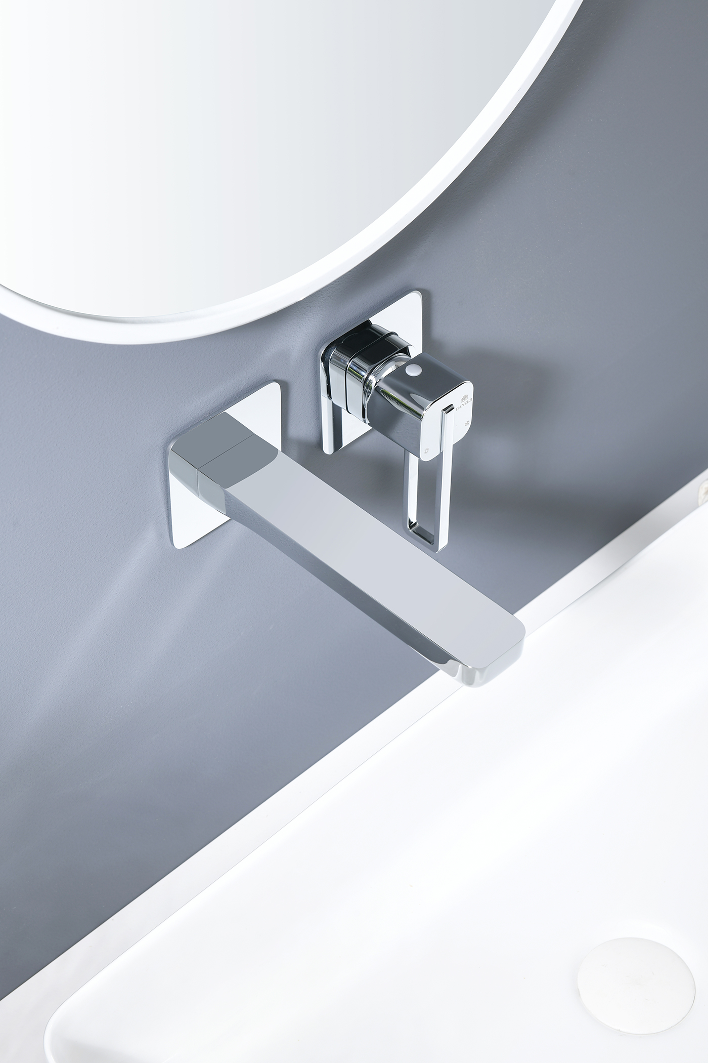 12144 Встроенный смес для рак. (ХРОМ) GANZER  (10/1шт)