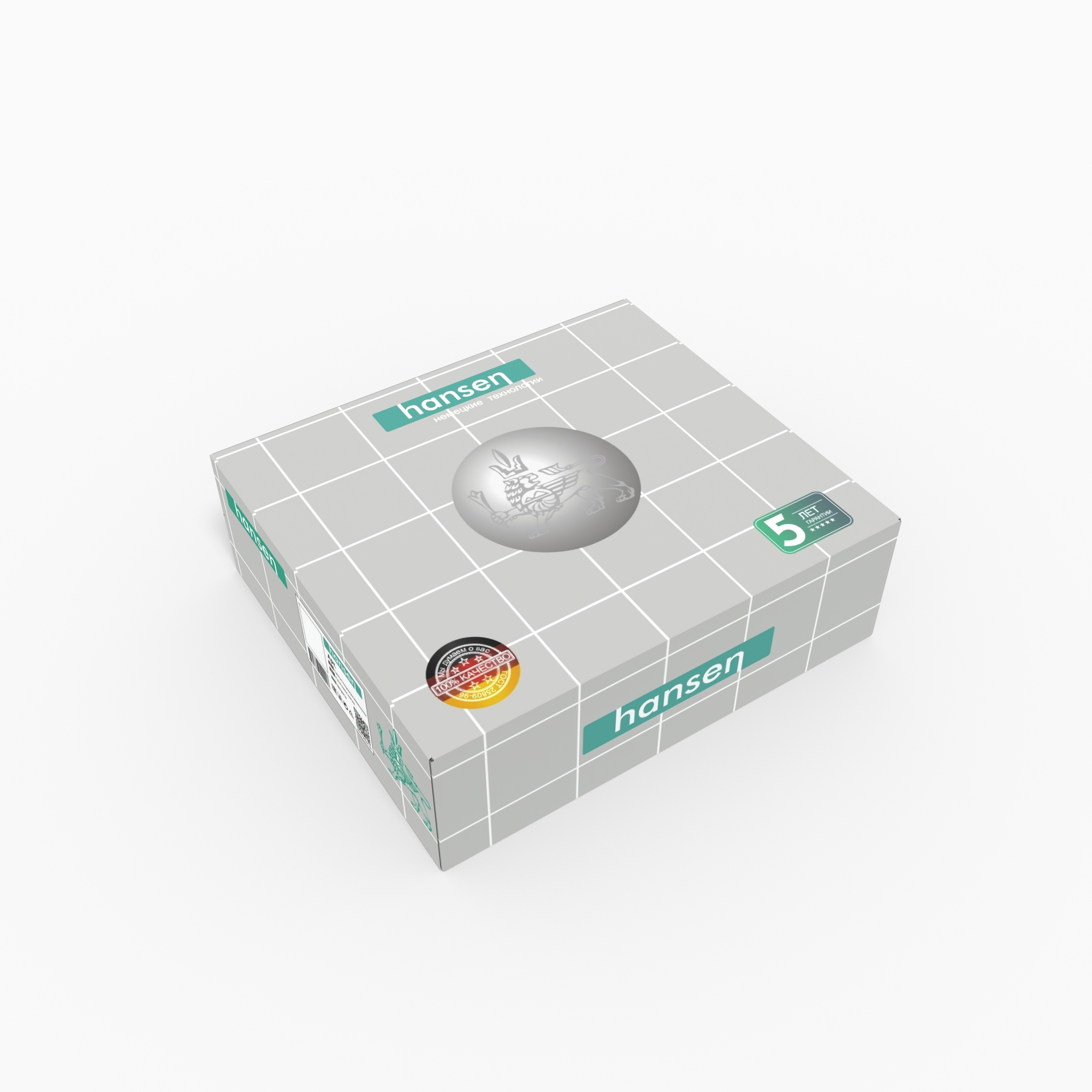 10018-F Смеситель для умывальника (БЕЛЫЙ) HANSEN  (10/1шт)