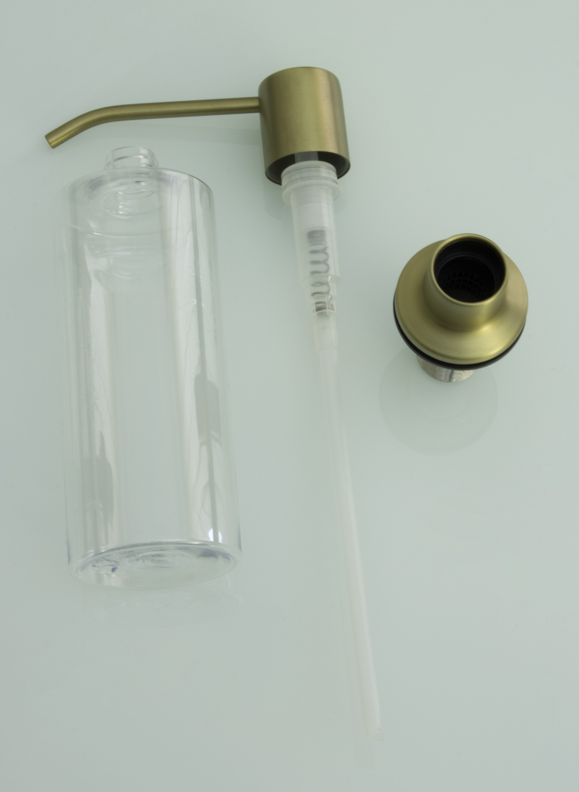 Дозатор врезной КРУГ, для мойки 300мл (МАТ. ЗОЛОТО)  HANSEN  (46/1шт)