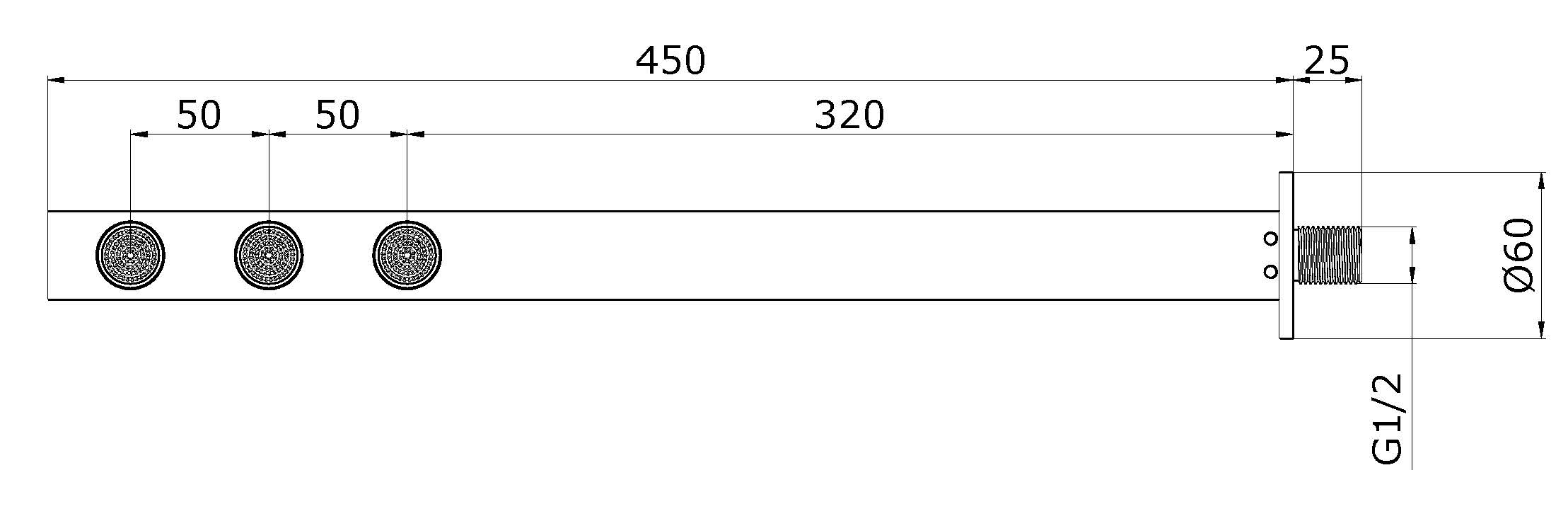 18540-F Тропическая трубчатая лейка, круглая 45см (БЕЛЫЙ)  GANZER  (25/1шт)