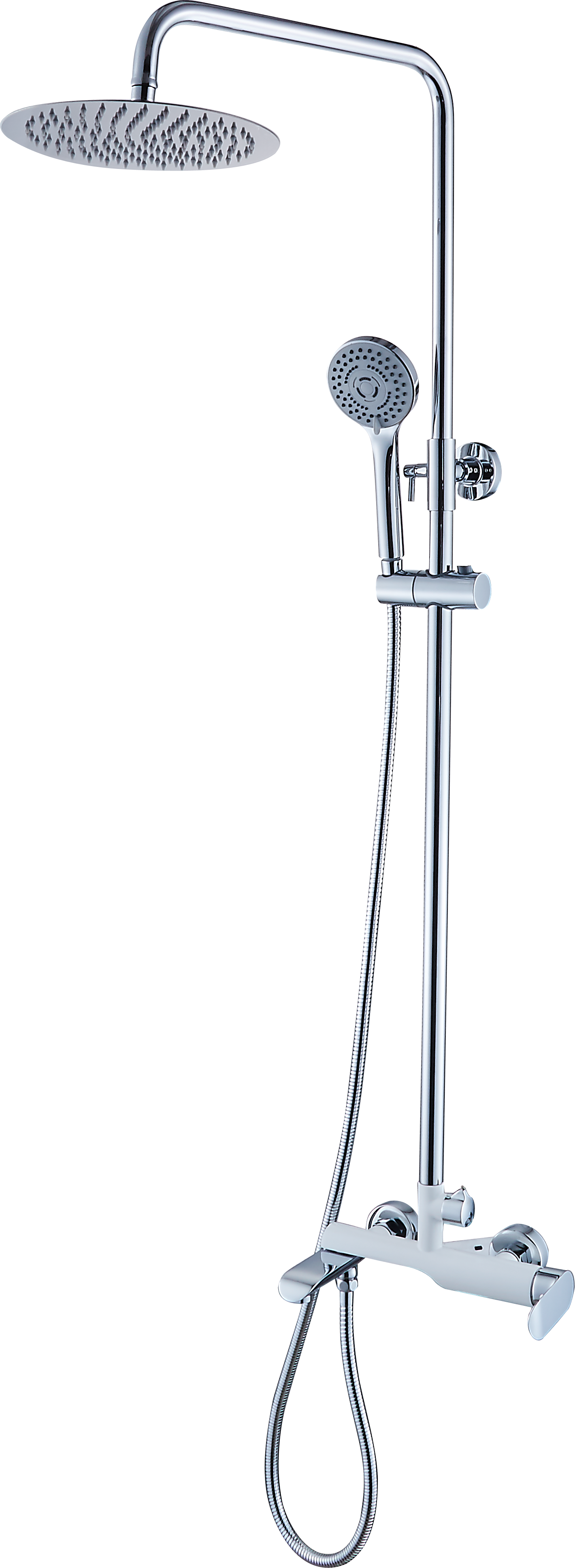 22065-F Душевой релинг (белый,хром) GANZER  (4/1шт)