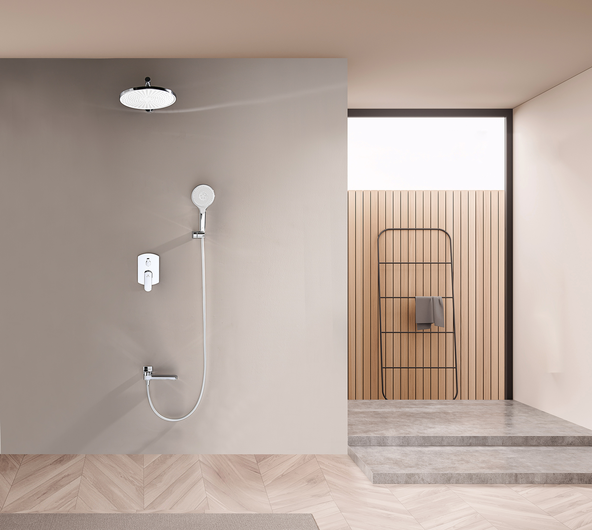 06165 Смеситель встраиваемый для душа с 3-функ. (ХРОМ) GANZER (6/1шт)