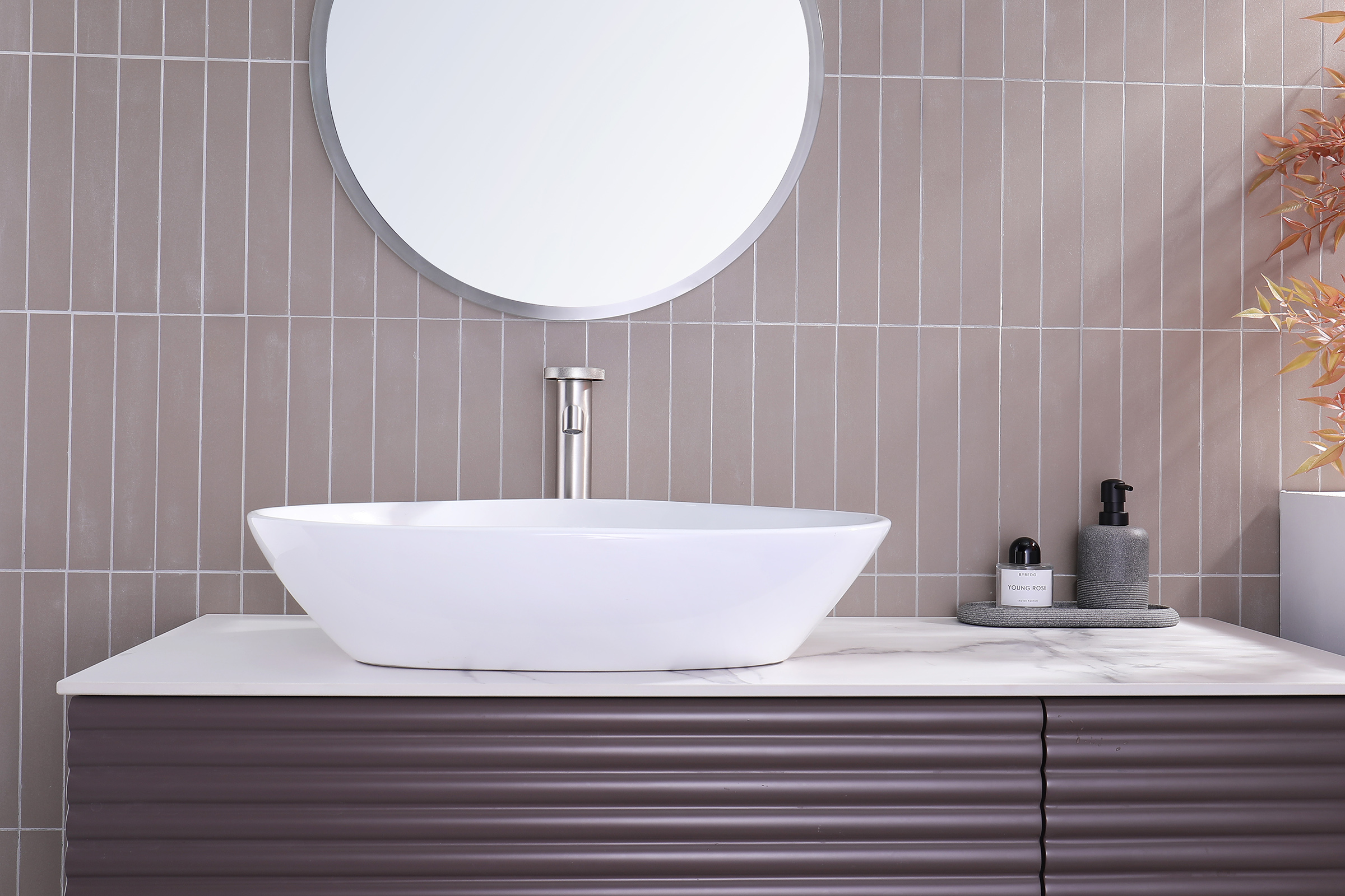 19112-G Смеситель од. для раковины-чаши (САТИН) GANZER (10/1шт)