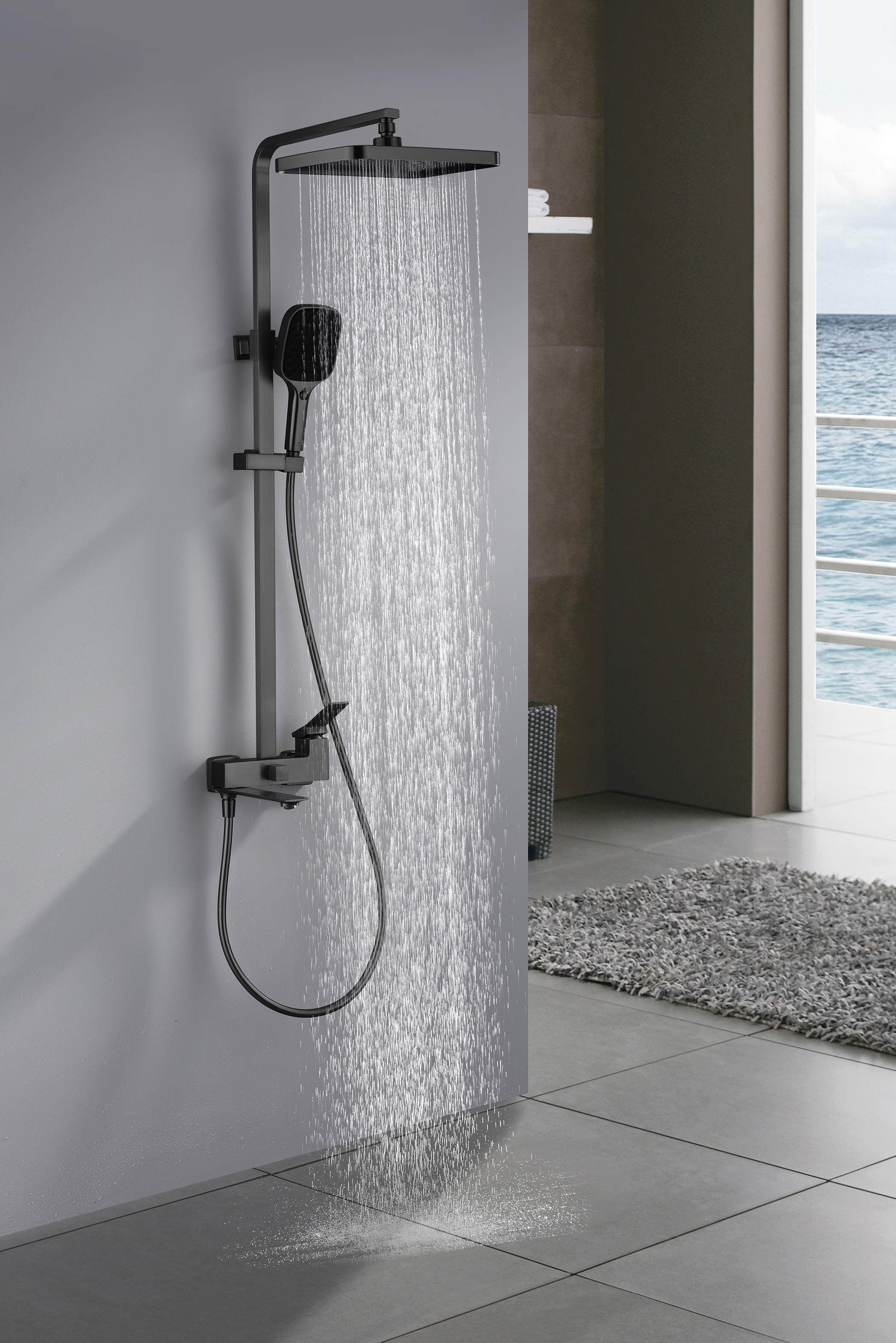 05162-Q Душевая система (ГРАФИТ) GANZER (5/1шт)