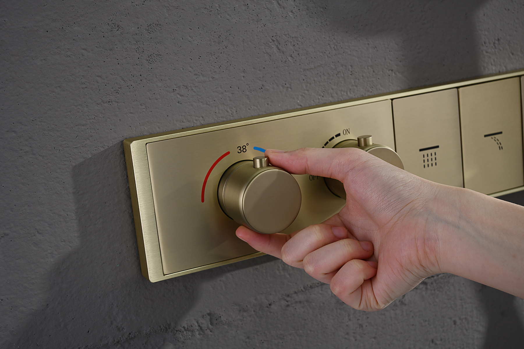 55164-S Встроенный смес для душа с 2-функ. (Мат. Золото) GANZER  (2/1шт)