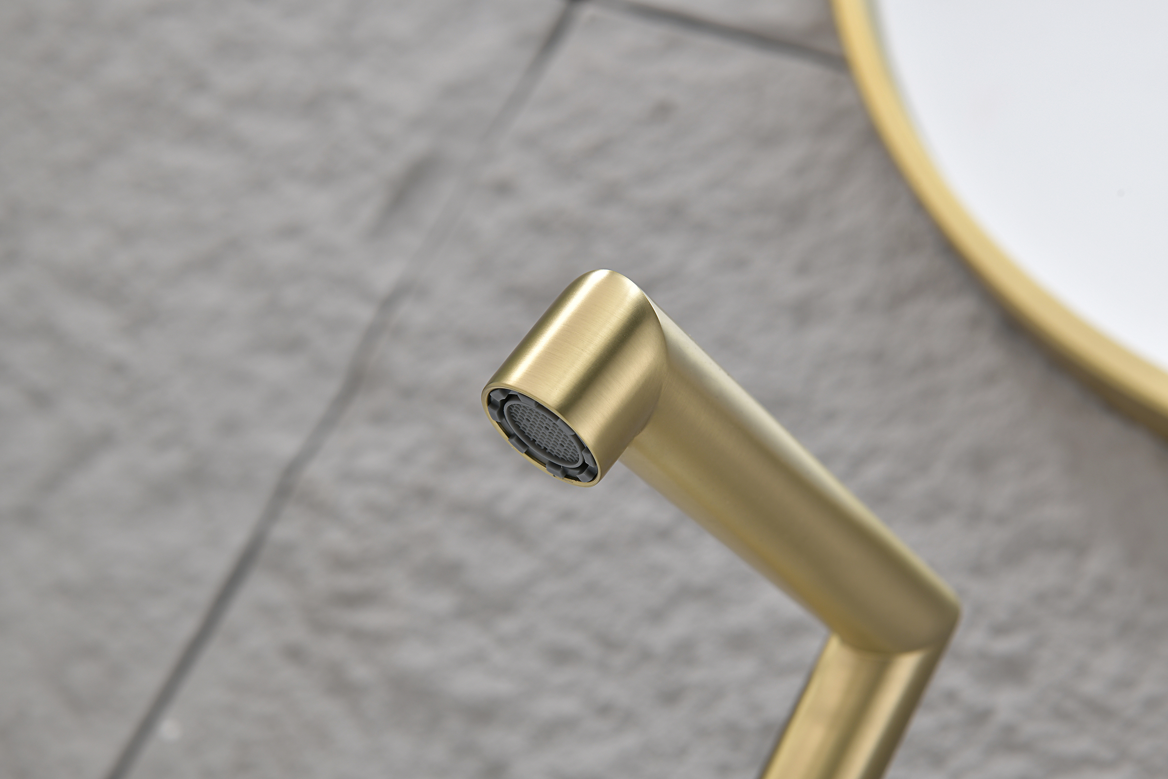 19114-S Смеситель на борт раковины (2-отв,Мат. Золото)  GANZER (10/1шт)