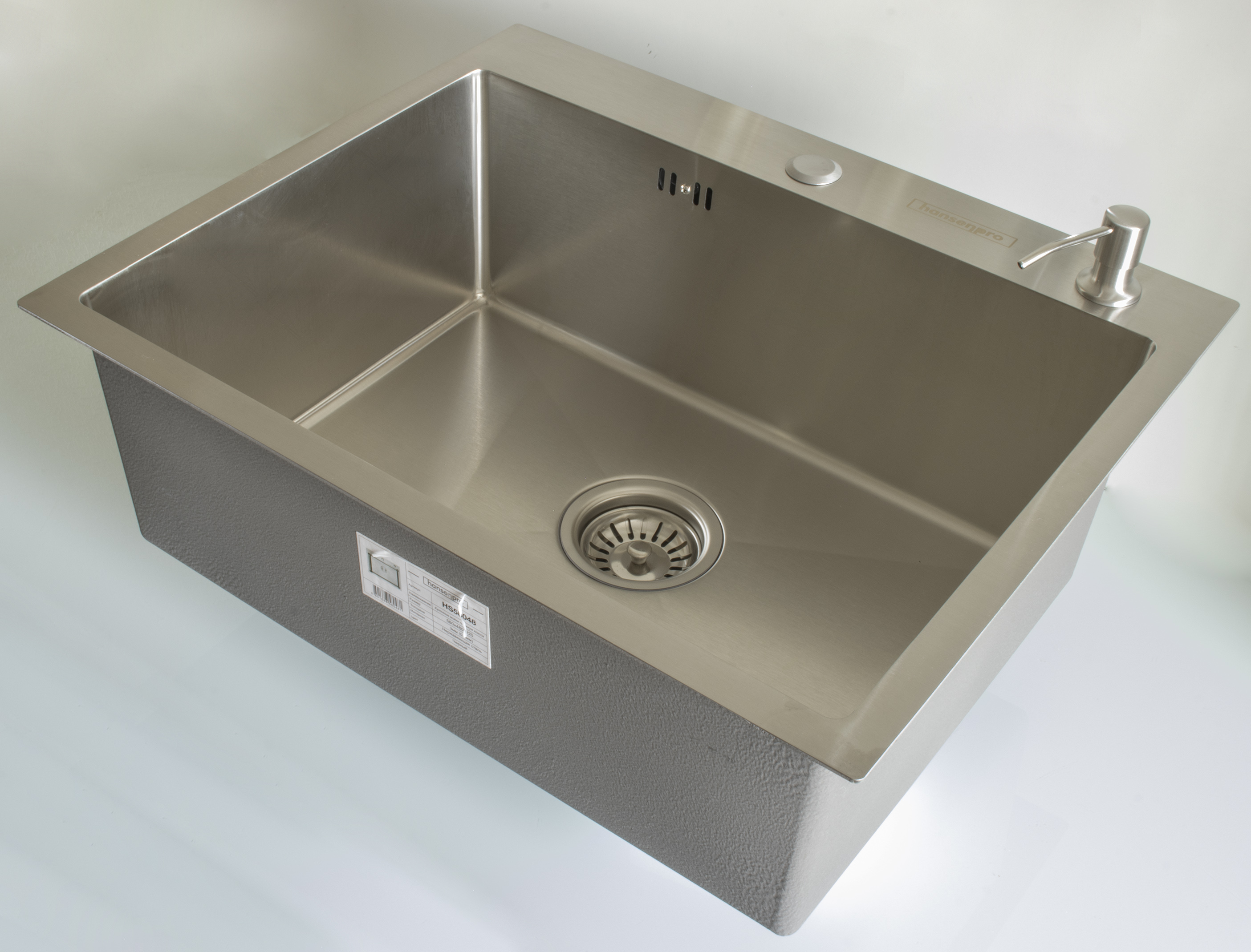 Мойка НЕРЖ  60х45  (САТИН) с дозатором HANSEN  (3/1шт)