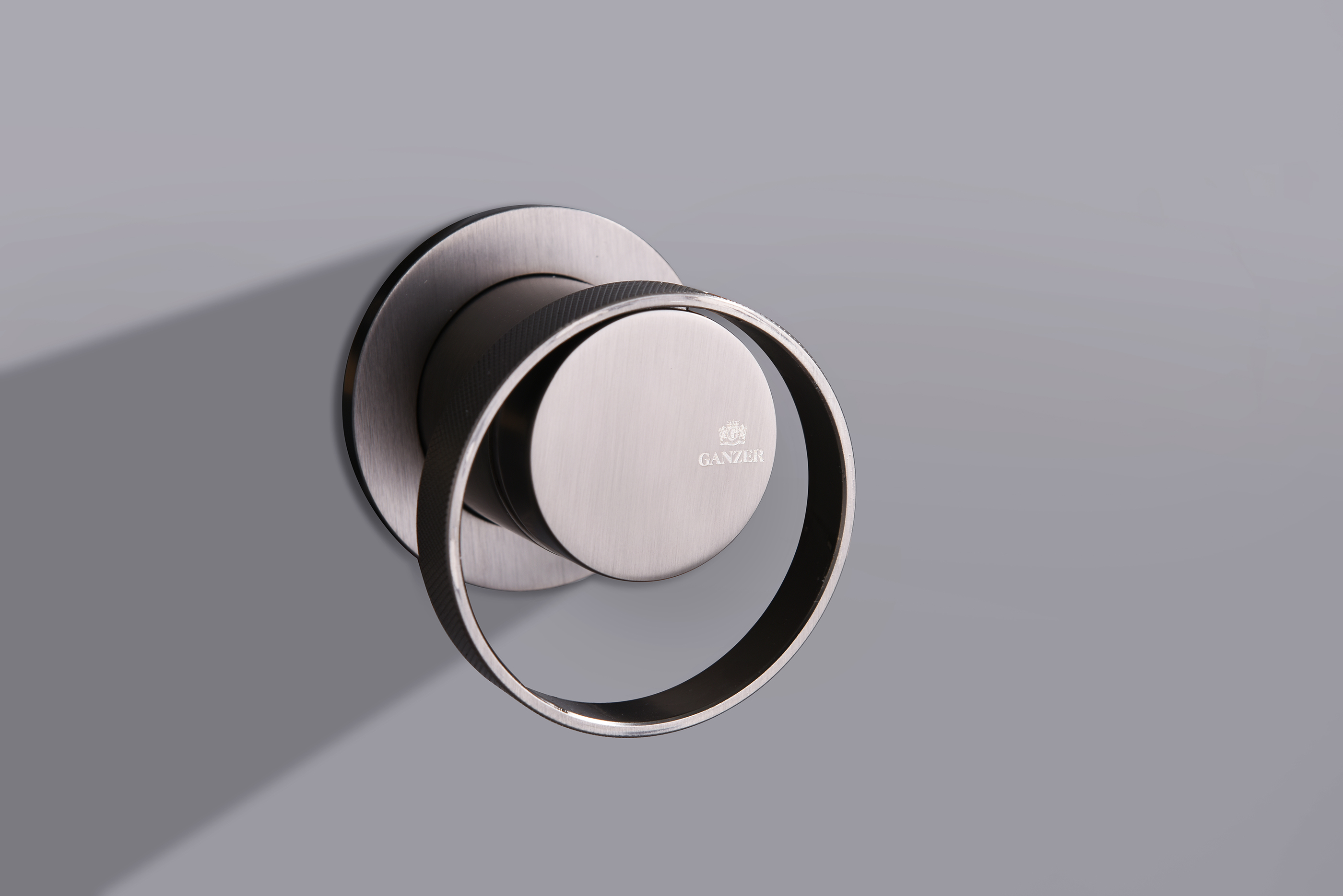 19165-Q Смеситель встраиваемый для душа с 3-функ. (ГРАФИТ) GANZER (6/1шт)