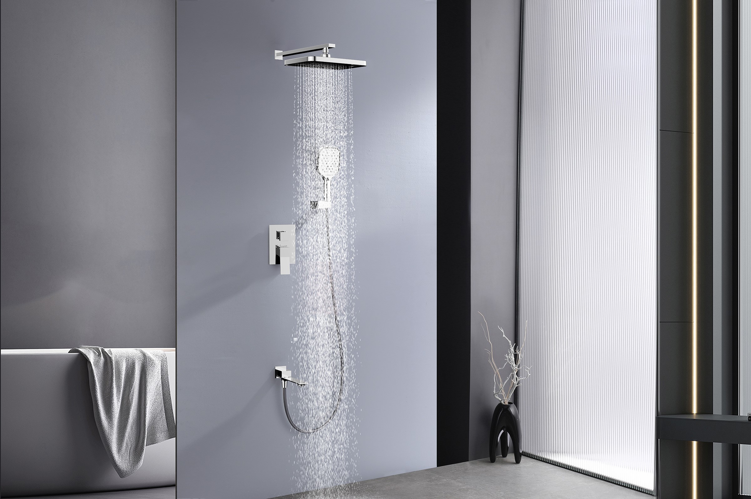 05165 Смеситель встраиваемый для душа с 3-функ. (ХРОМ) GANZER (6/1шт)