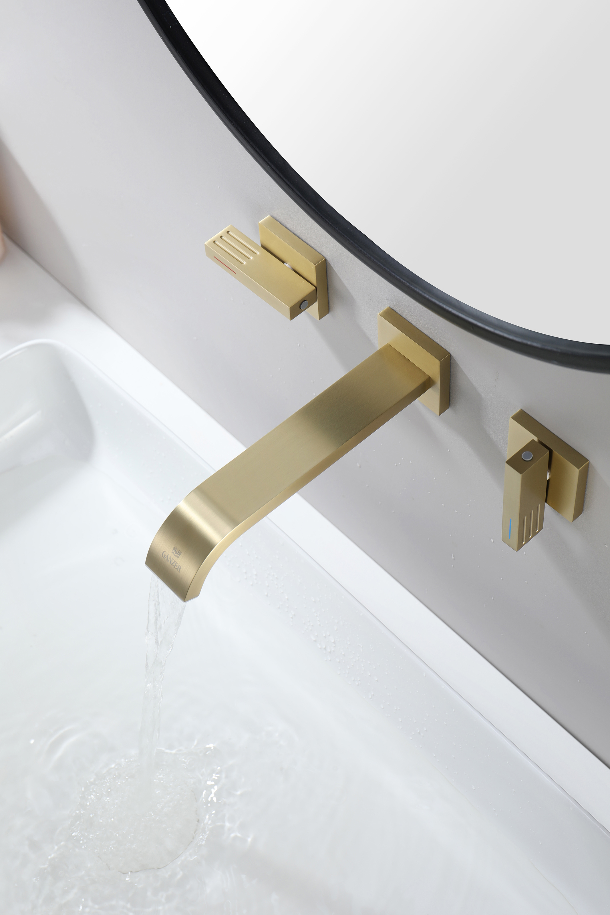 01144-S Смеситель встраиваемый для раковины (Мат. Золото) GANZER (8/1шт)