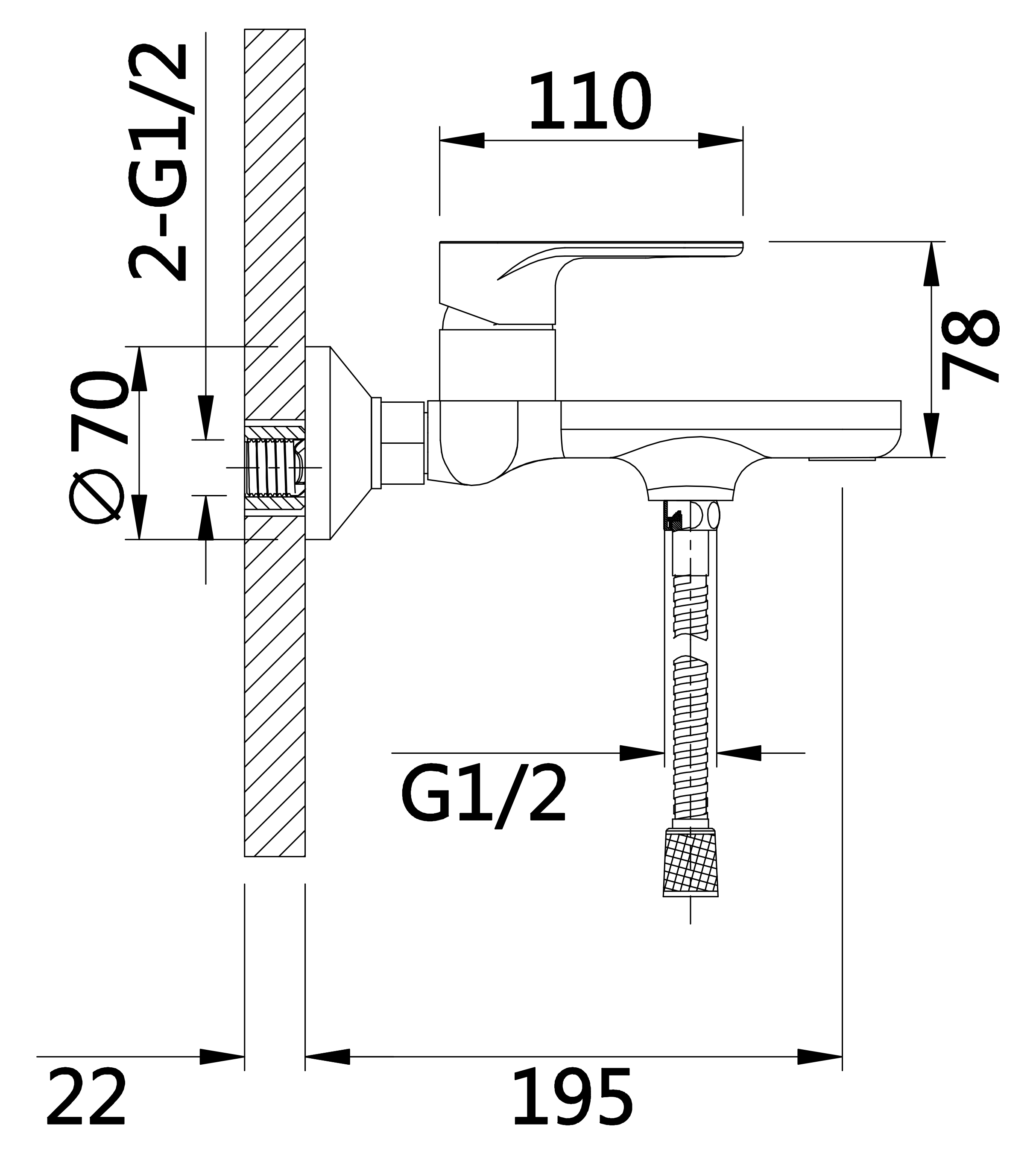 30016-F Смеситель для ванны (БЕЛЫЙ) HANSEN (8/1шт)