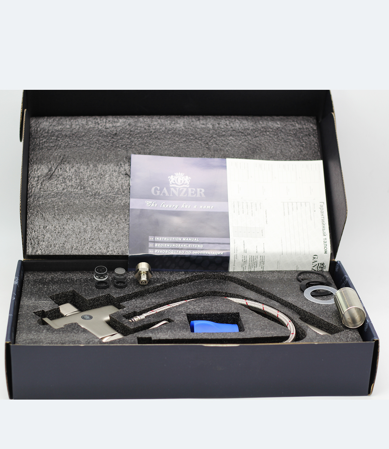 12025-G Смеситель для кухни с фил. САТИН  GANZER  (10/1шт) Л/К