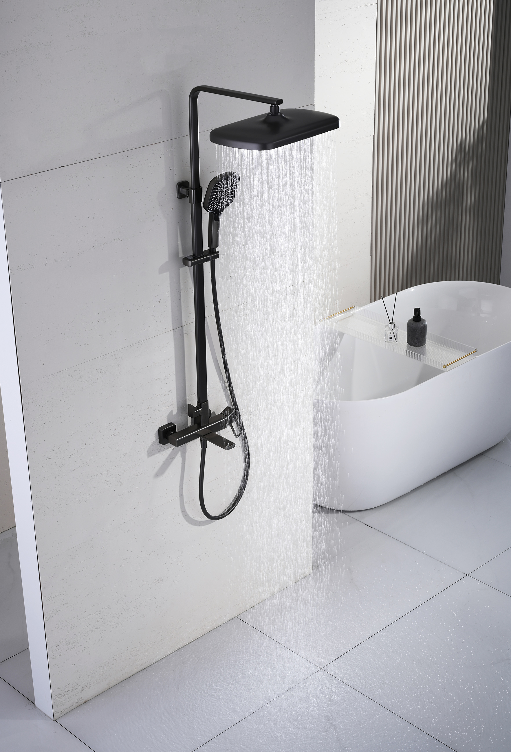 12163-Q Душевая система (ГРАФИТ) GANZER (5/1шт)