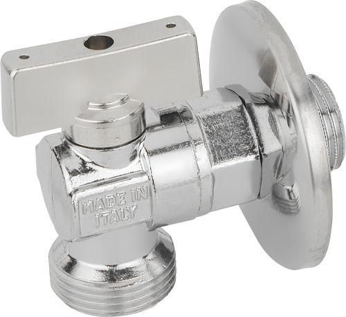 Кран угловой 1/2 х 1/2 матовый с от.  БТТ  (48/12шт)