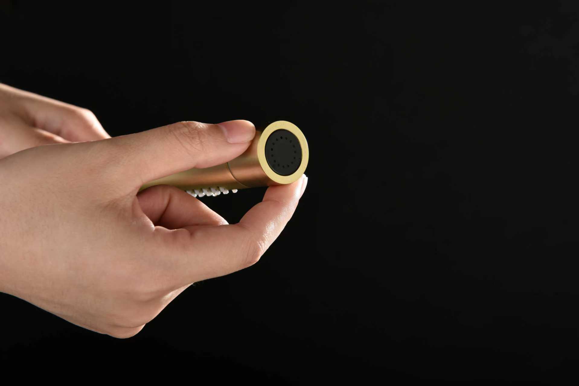 2001-S Лейка для душа, 2 функции, трубчатый (Мат. Золото) GANZER  (100/1шт)