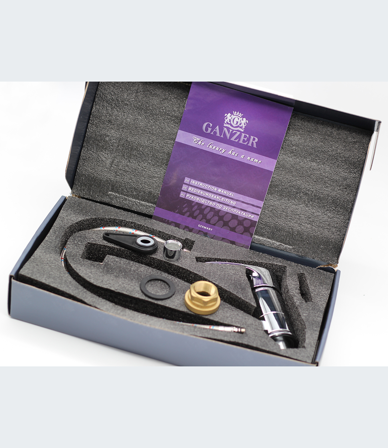 10022 Смеситель однорычажный  "GANZER"  (10/1шт)