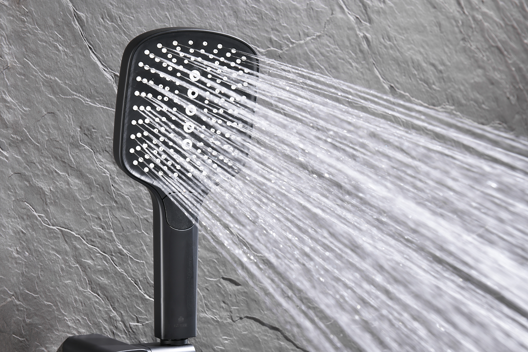 12165-C Смеситель встраиваемый для душа с 3-функ. (ЧЕРНЫЙ) GANZER (6/1шт)