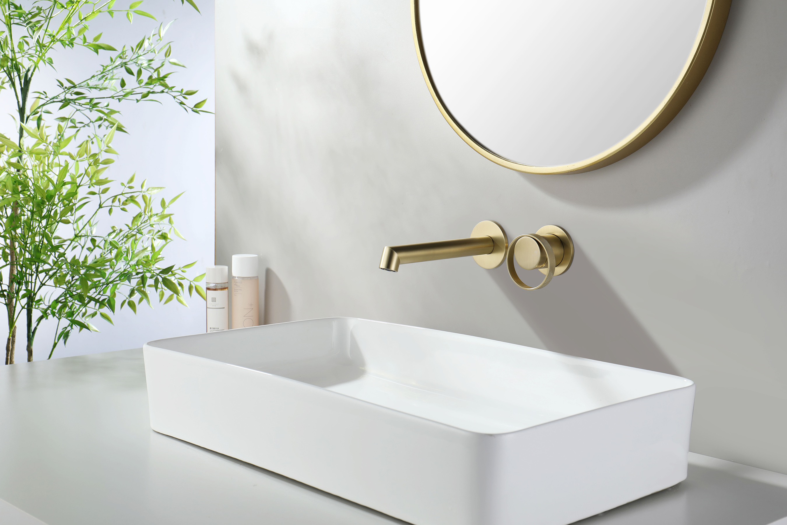 19144-S Встроенный смес для рак. (Мат. Золото) GANZER   (10/1шт) 