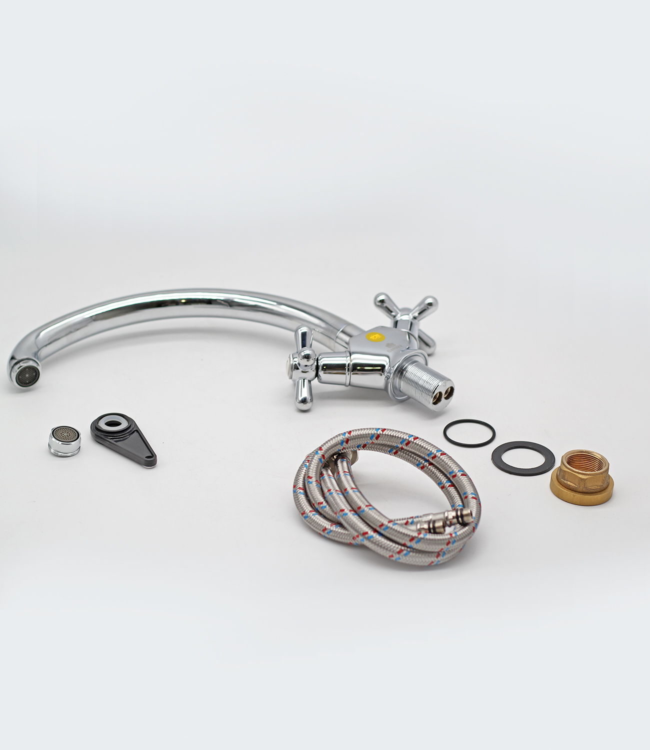 13021 Смеситель двухвентельный для кухни "GANZER"  (10/1шт)